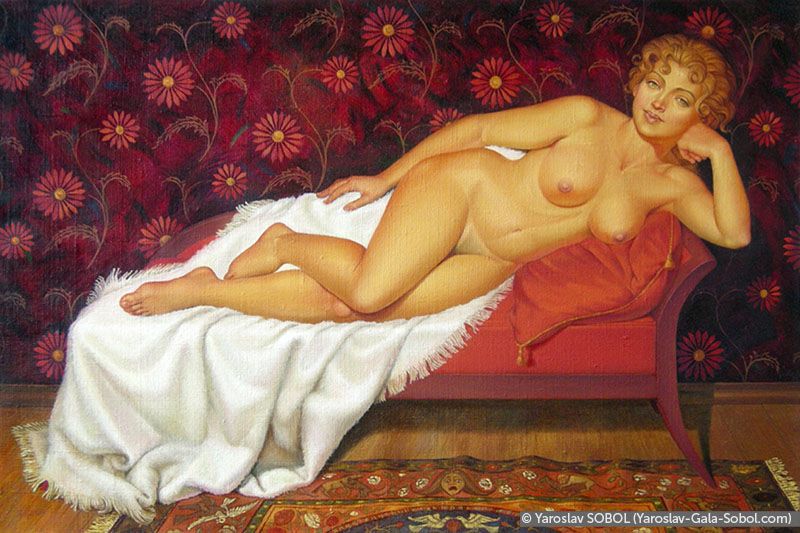 YAROSLAV SOBOL  Temptation. 2004. Oil on canvas. 40х60 (15 3/4 x 23 5/8 in) // Спокуса. 2004. Полотно, олія, 40x60