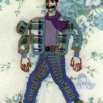 GALA SOBOL Sping. (Portrait of Yaroslav.) 1994. Embroidery. 14,5x11 (5 7/8 x 4 3/8 in) // Весна. (Портрет Ярослава.) 1994. Вишивка. 14,5x11