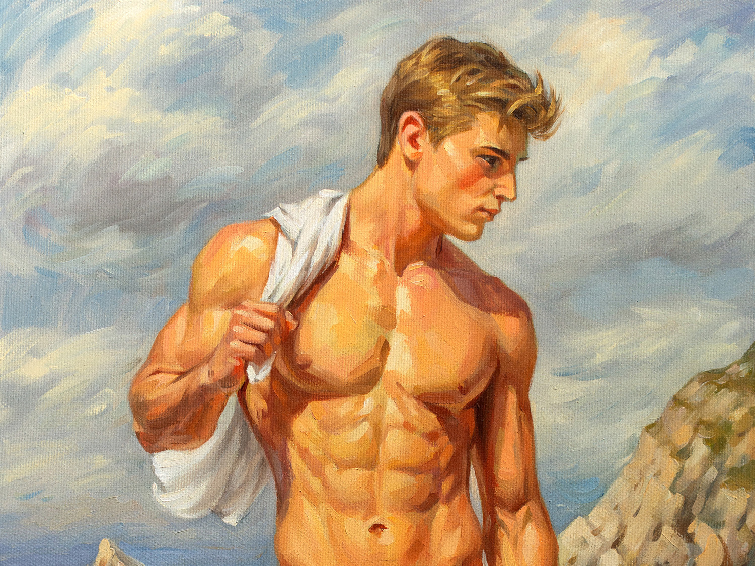 Close-up detail of the artwork