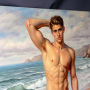Close-up detail of the artwork