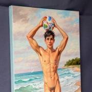 Close-up detail of the artwork