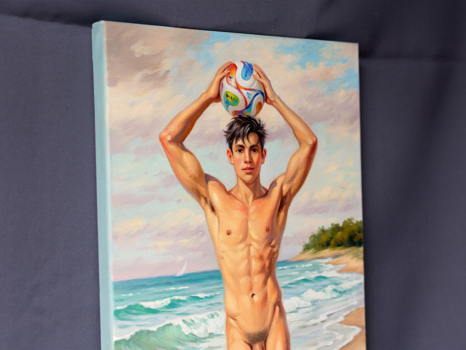Close-up detail of the artwork