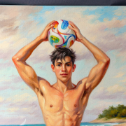 Close-up detail of the artwork