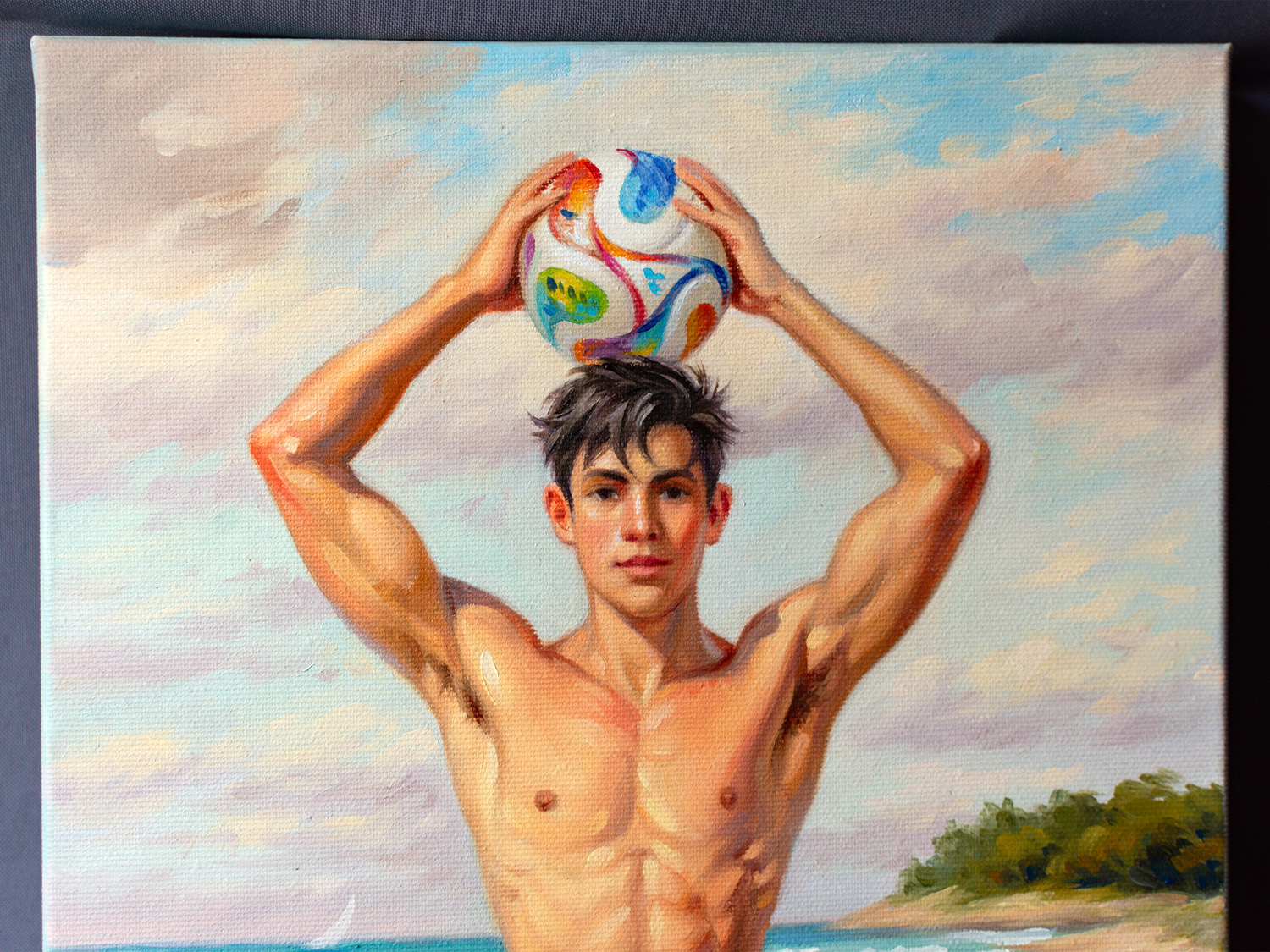 Close-up detail of the artwork