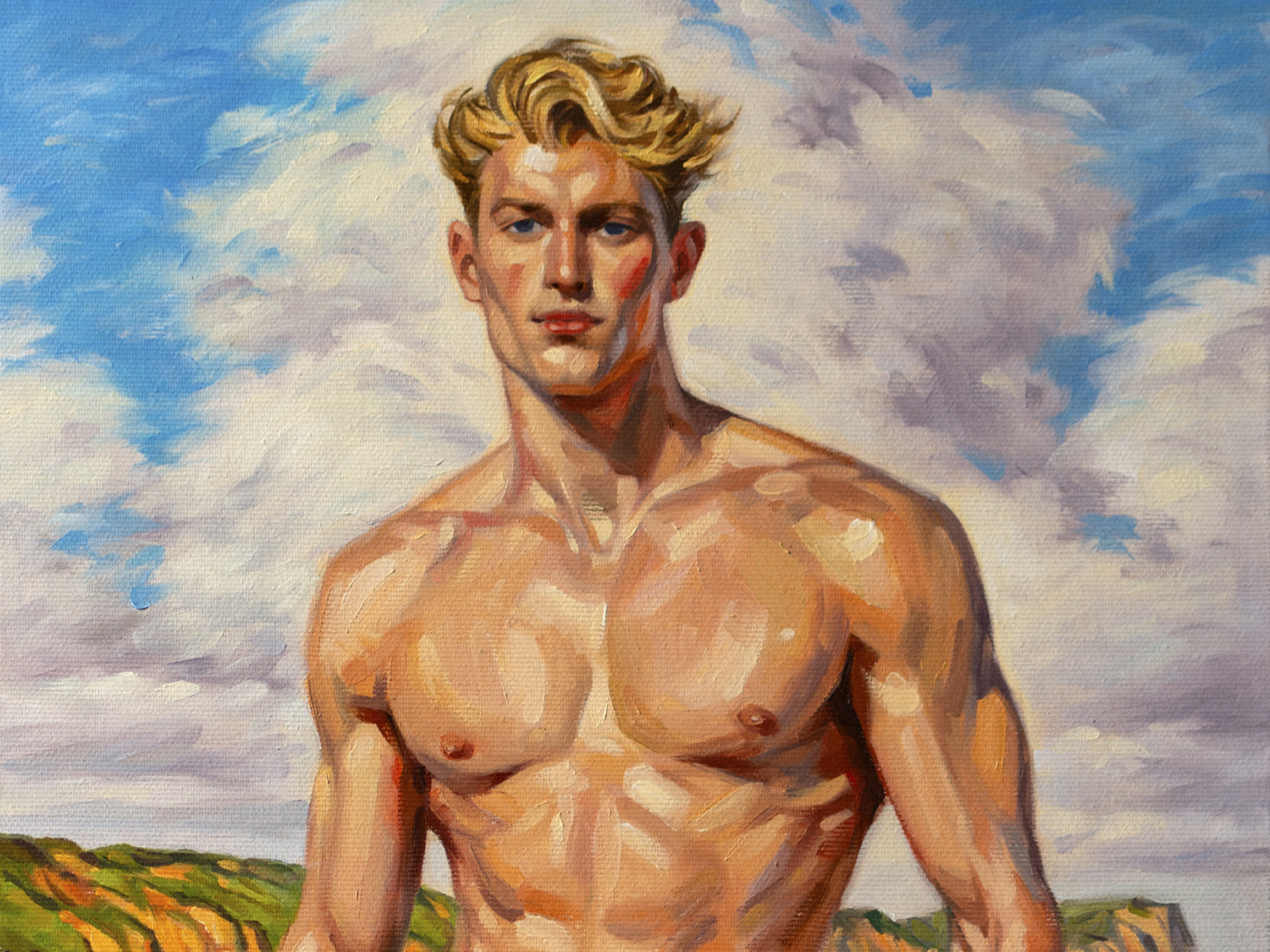 Close-up detail of the artwork