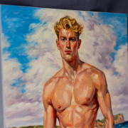 Close-up detail of the artwork
