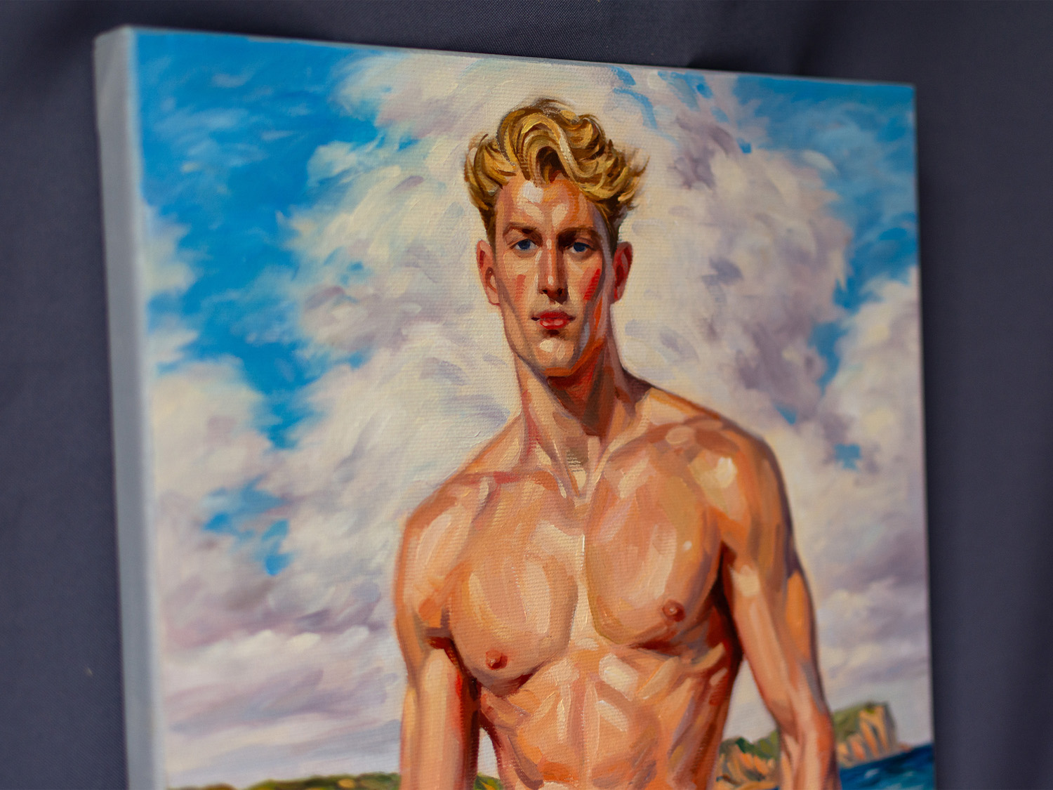 Close-up detail of the artwork
