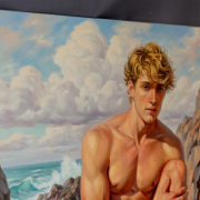 Close-up detail of the artwork