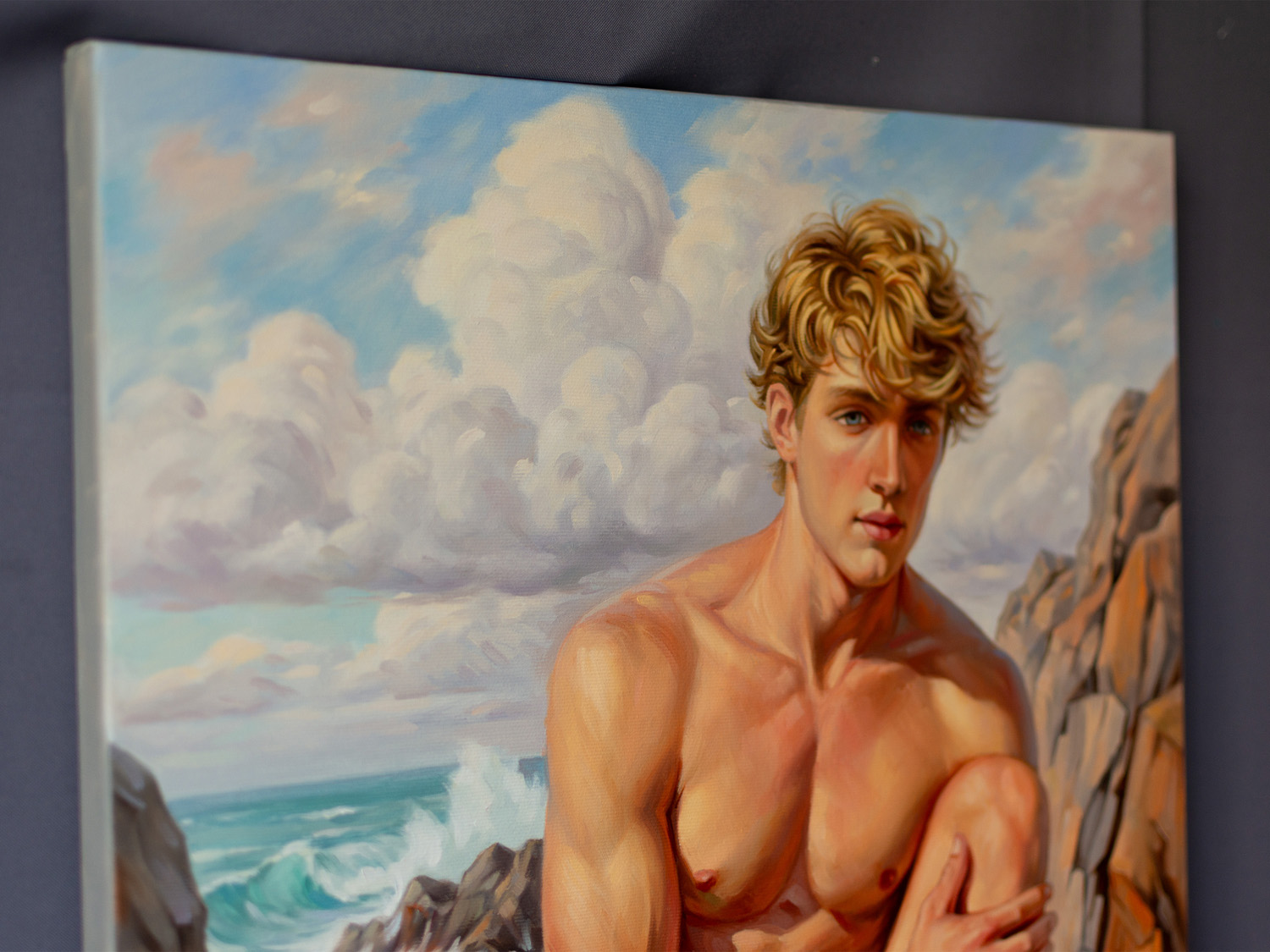 Close-up detail of the artwork