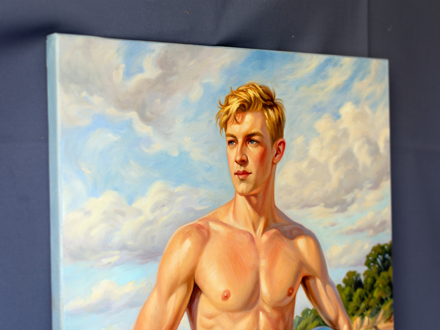 Close-up detail of the artwork