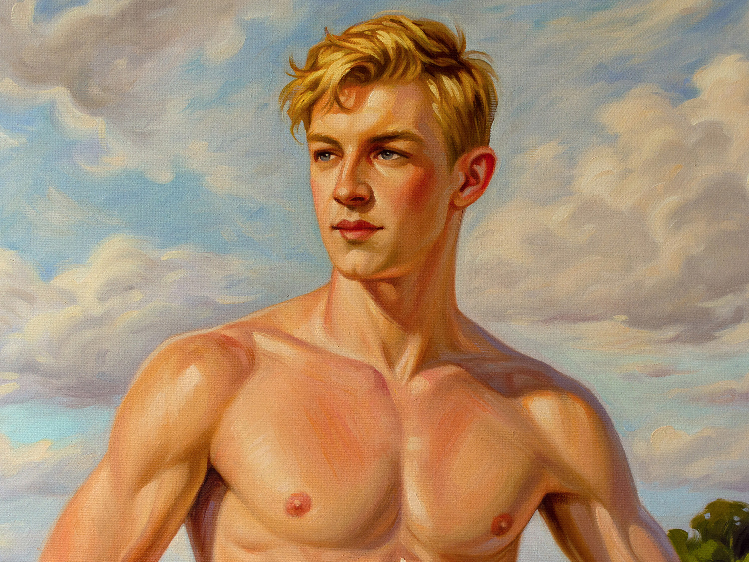 Close-up detail of the artwork