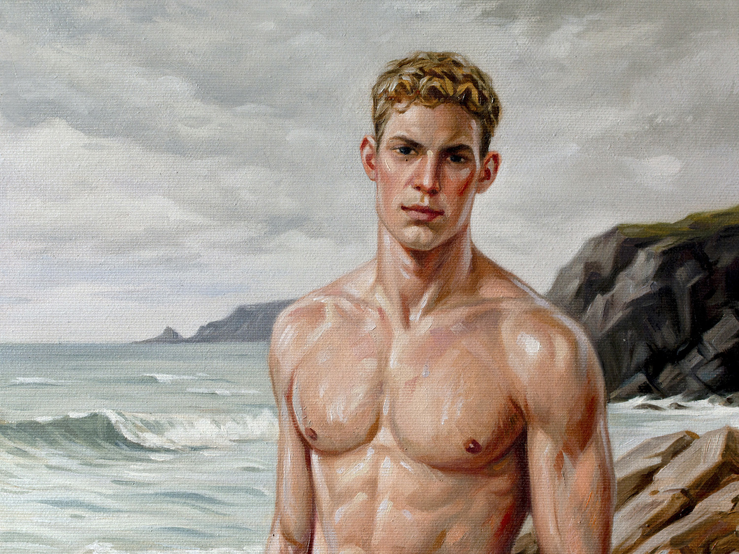 Close-up detail of the artwork