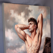 Close-up detail of the artwork