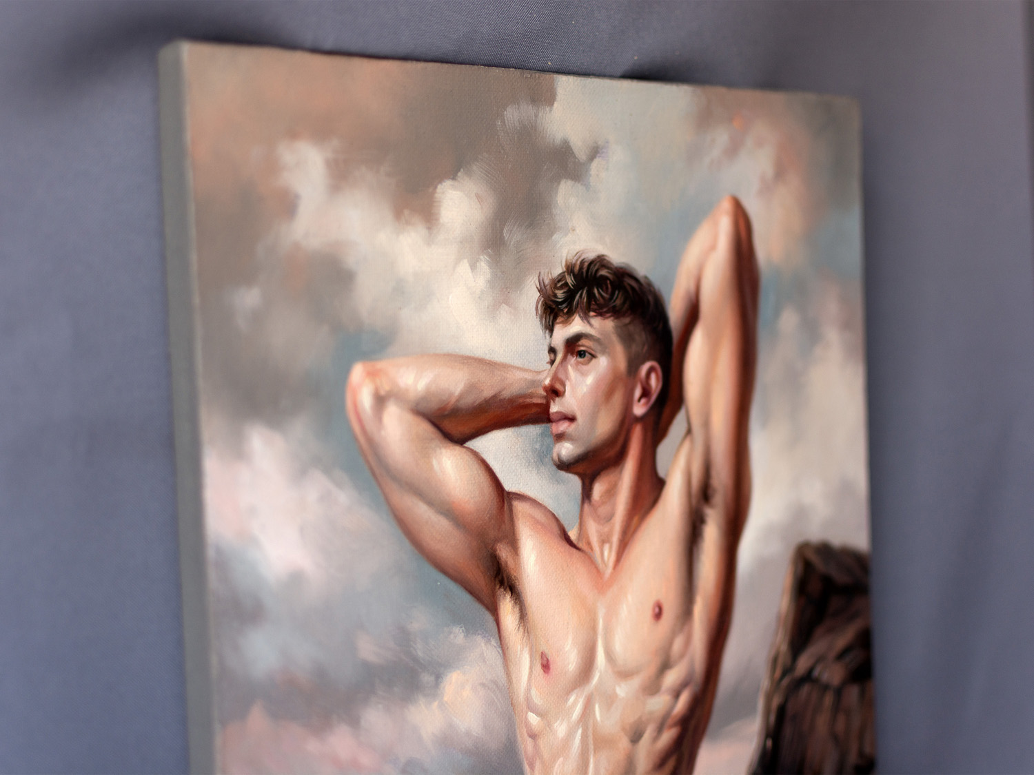 Close-up detail of the artwork